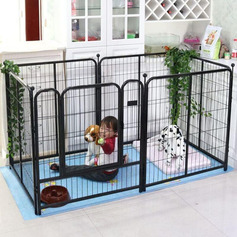 PETTOM 犬 サークル ペットフェンス 中大型犬用(高さ80cm-八枚) Amazon | PETTOM 犬 サークル ペットフェンス ペットケージ 犬
