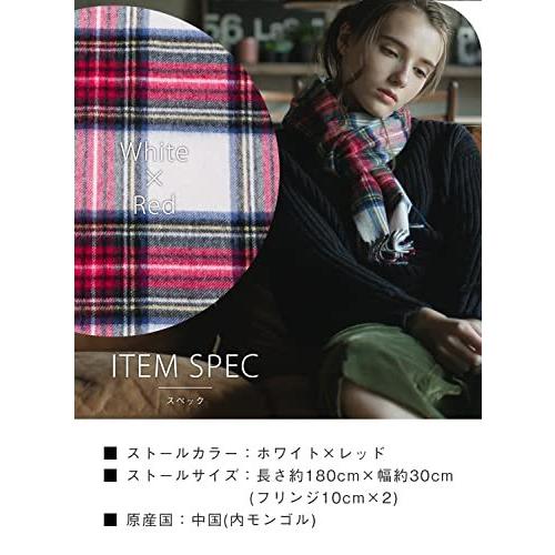 新入荷 White Red 女性 108 ストール チェック チェック柄 レディース 厚手 大判 マフラー カシミア マフラー カシミヤ マフラー Weddever Com