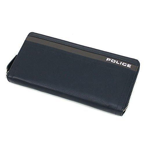 21超人気 Police ポリス ラウンドファスナー長財布 ネイビー グレー Pa レヴィガート 小銭入れあり 長財布 Binghamtonhots Com