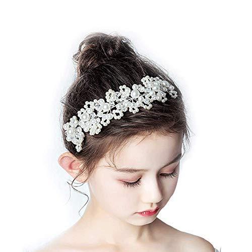 Cemellia ヘアアクセサリ ホワイトパール 子供髪飾り 発表会 フラワーティアラ ヘッドドレス 結婚式 フラワーガール キッズ A B07ydzr9px バリオス東海1号店 通販 Yahoo ショッピング