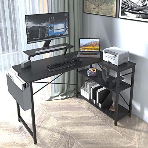 HomGiz パソコンデスク L字型ラック付きデスク幅120cm 勉強机 PCデスク HomGiz パソコンデスク L字型ラック付きデスク幅120cm 勉強机 PCデスク