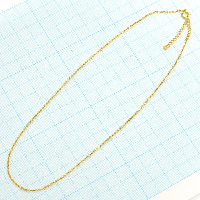 あずきチェーン ネックレス 24金 3.3g 幅1.3mm 40cm〜45cm アジャスター カットアズキ 小豆  純金 K24 ゴールド チェーン 造幣局検定マーク 日本製 新品の画像