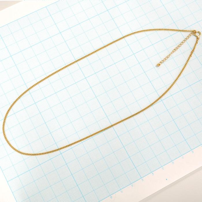 喜平 ネックレス 18金 2g 幅1.6mm 45cm〜50cm アジャスター付き K18刻印 2面 シングル K18 ゴールド チェーン 新品