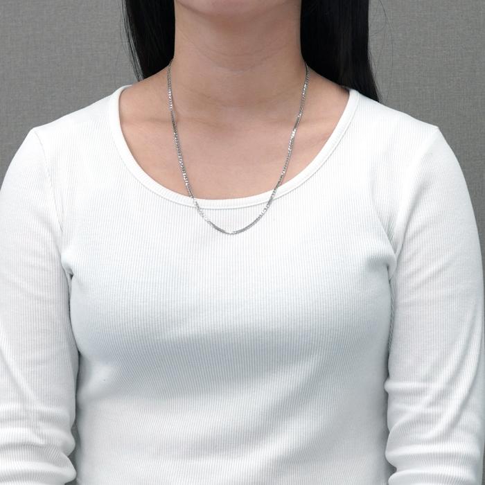 喜平 ネックレス プラチナ Pt1000 ダブル 6面 55cm 11g 造幣局