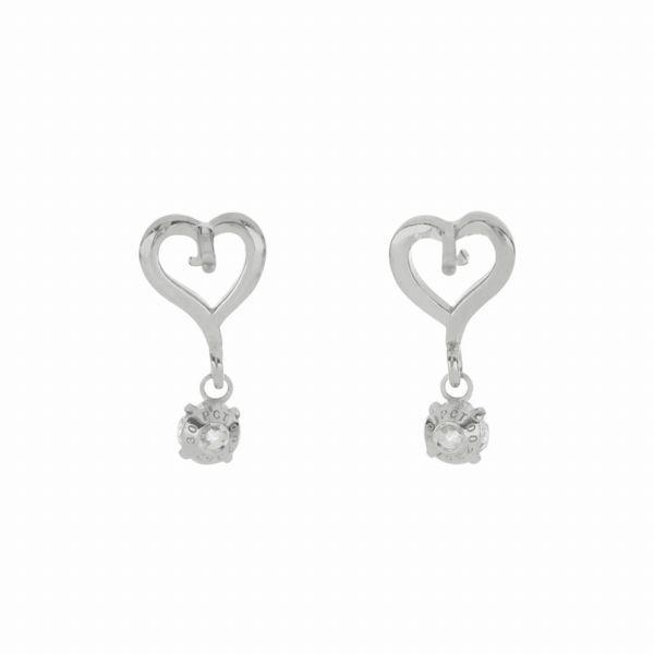 取寄品 Crossfor New York クロスフォー NSE-005 two hearts ハート ピアス シルバー イヤーアクセサリー レディース アクセサリー ジュエリー 送料無料 | Crossfor NewYork | 02