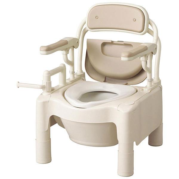 直送品A アロン化成 安寿 ポータブルトイレFX-CP はねあげ 標準タイプ 介護トイレ 534-500 同梱不可 代引不可 送料無料