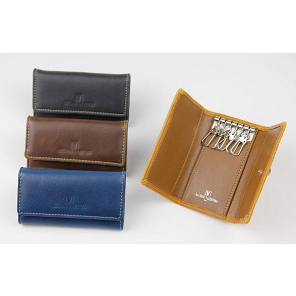 取寄品 本革 LUCIANOVALENTINO ルチアーノバレンチノ 三つ折りキーケース キーケース 鍵入れ LUV-2009 メンズキーケース | 