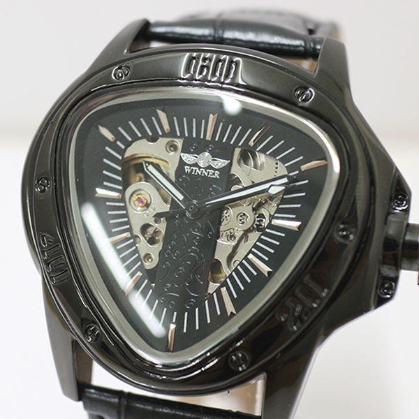 自動巻き腕時計 ATW039-BKBK トライアングルケース フルスケルトン