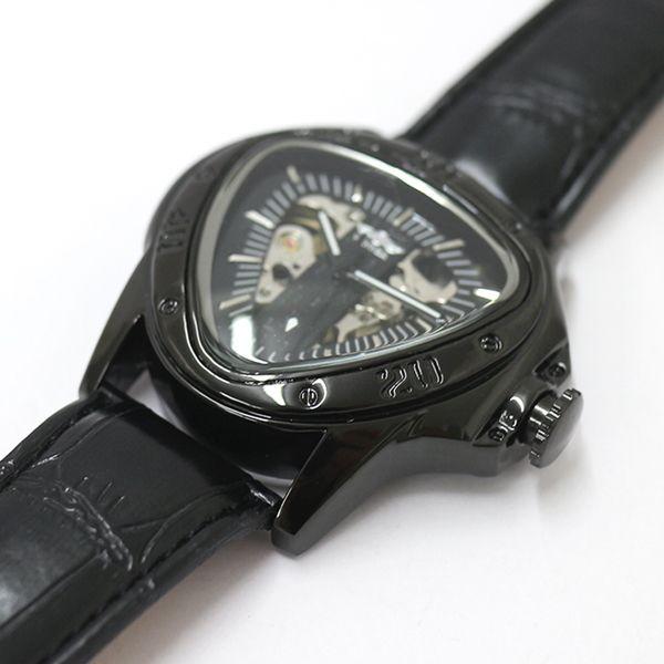 自動巻き腕時計 ATW039-BKBK トライアングルケース フルスケルトン