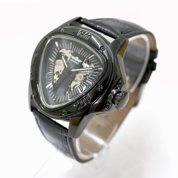 自動巻き腕時計 ATW039-BKBK トライアングルケース フルスケルトン