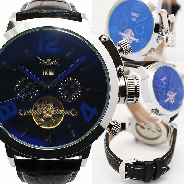 腕時計 メンズ メンズ腕時計 自動巻き腕時計 ATW001 無反射コーティングブルーガラス トリプルカレンダー |  | 01
