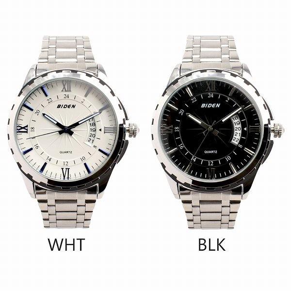 腕時計 メンズ BIDEN メンズ腕時計 バイデン BD005 日常生活防水 文字盤が美しい メタルベルトのデザインウォッチ 日付 |  | 02