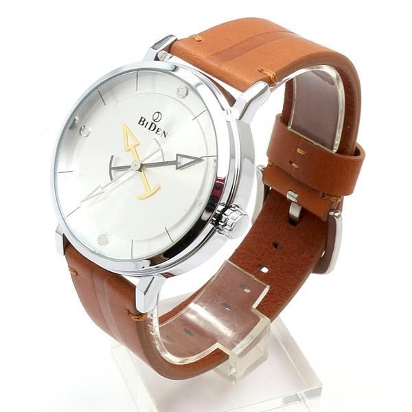 腕時計 メンズ BIDEN メンズ腕時計 バイデン BD009 日本製CITIZENムーブメント 日常生活防水 3色の矢印針が時を刻むデザインウォッチ 革風ベルト |  | 01