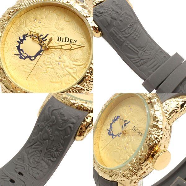 腕時計 メンズ BIDEN メンズ腕時計 バイデン BD011 日本製CITIZENムーブメント 日常生活防水 凛々しい龍が目を光らす 和柄 送料無料 |  | 01