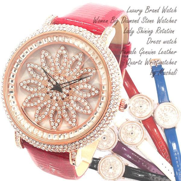 腕時計 レディース レディース腕時計 文字盤が回る ぐるぐる時計 RT003 シチズンMIYOTAムーブメント 革ベルト | 