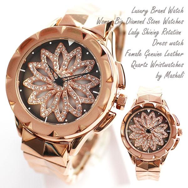 腕時計 レディース レディース腕時計 文字盤が回る ぐるぐる時計 RT006 シチズンMIYOTAムーブメント メタルベルト | 