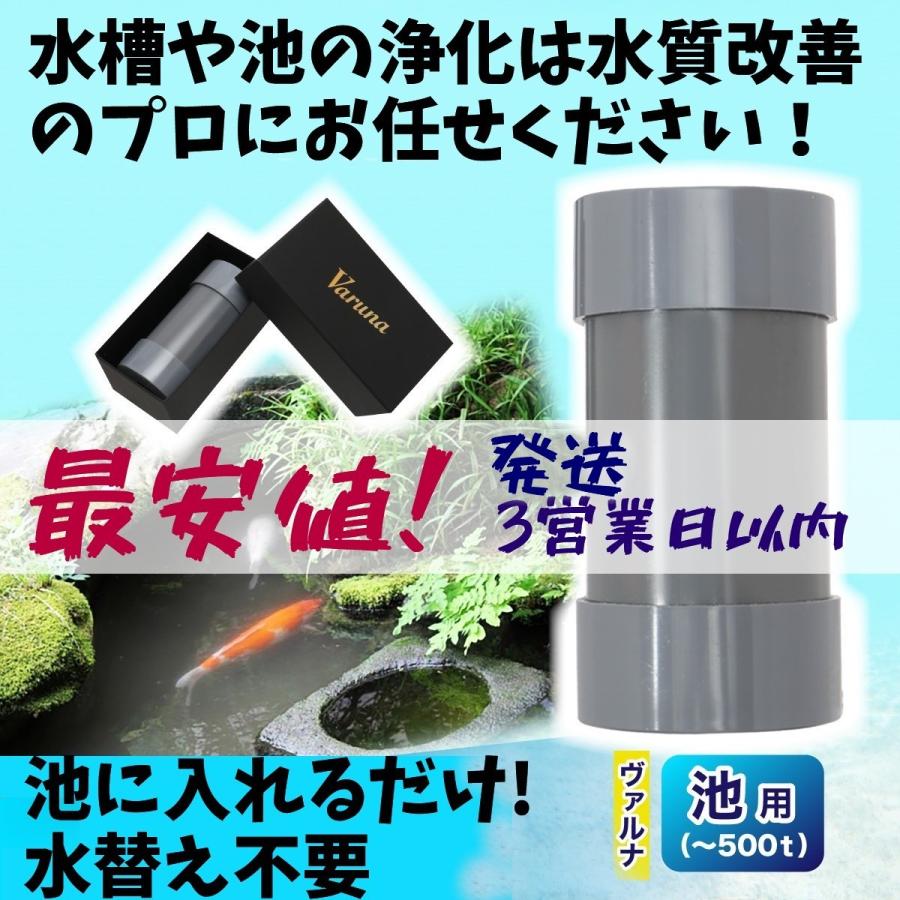 ヴァルナ池用500t  【最安値/短納期/正規店】水質改善 3年間水替えなしで水槽浄化 入れるだけ アクアリウム 熱帯魚｜varuna