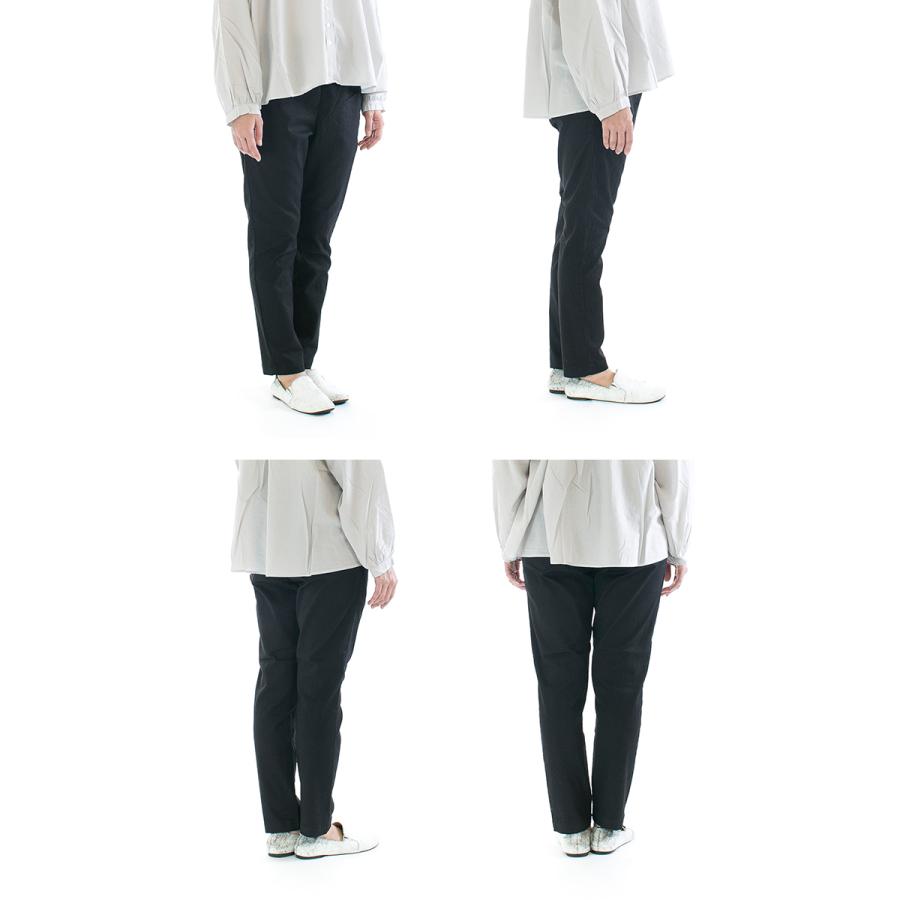 新品タグ付！Brocante ブロカント コクパンツ　ブラック　裏起毛　あったか Brocante ブロカント ウエストゴム テーパード コクパンツ 裏起毛