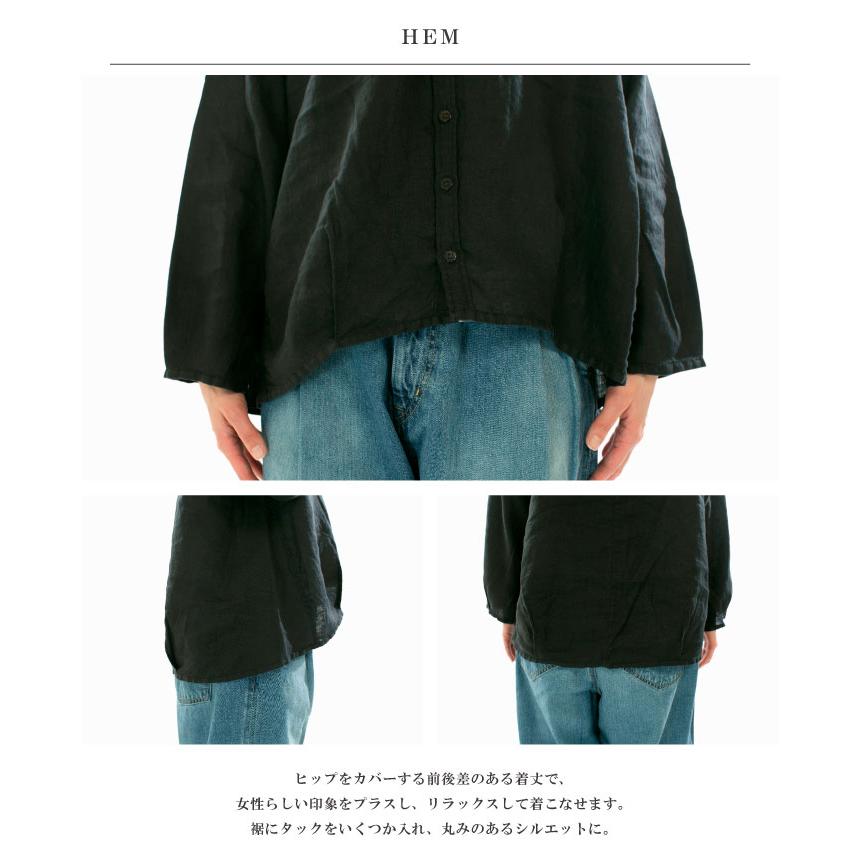 Brocante ブロカント 60リネンキャンバスカルディガンシャツ 36-347L