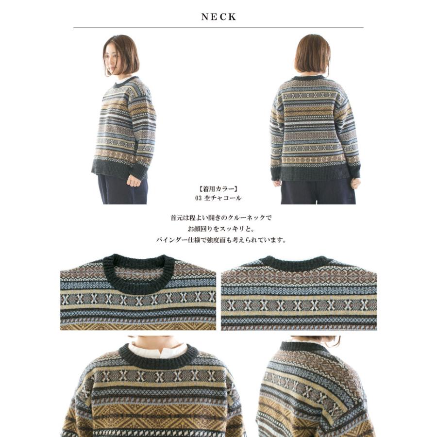 NARU リシェスフェアアイル柄クルーネックニット 楽天市場】【sale25%off】【返品不可】【送料無料】NARU（ナル