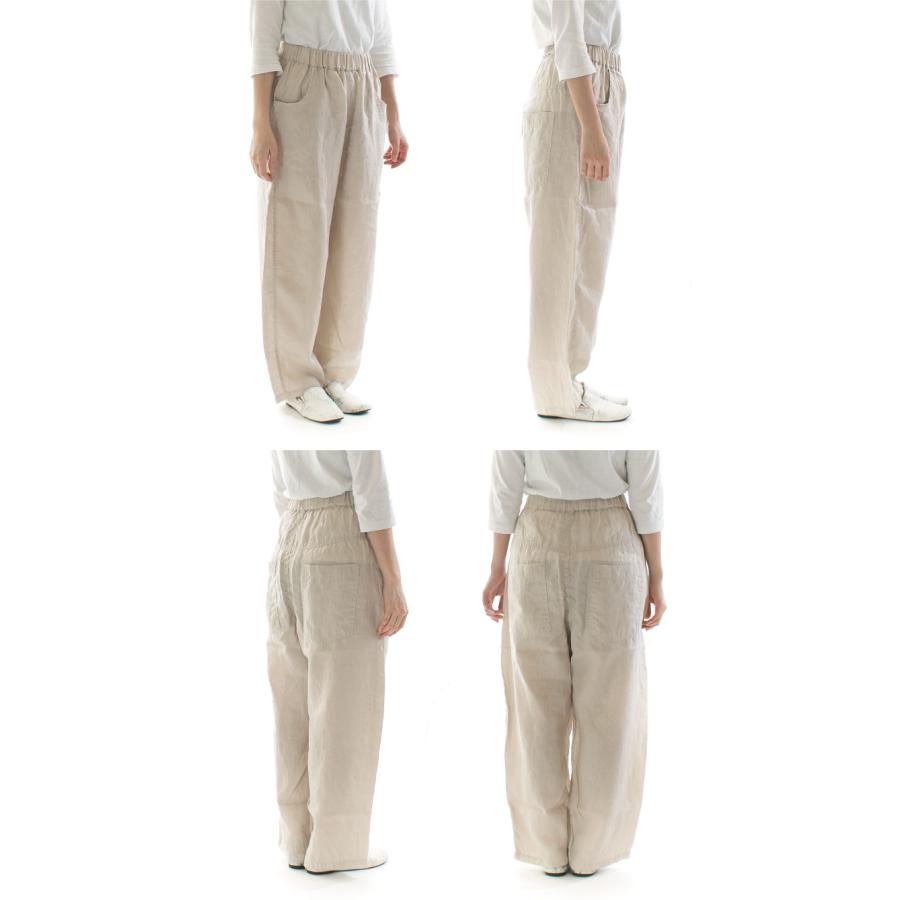 NARU ナル 40フレンチリネンノッポパンツ 654860BE(641800のリネン