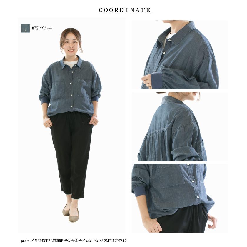 Dignite collier ディニテコリエ シアーデニムシャツ80267208【2026春