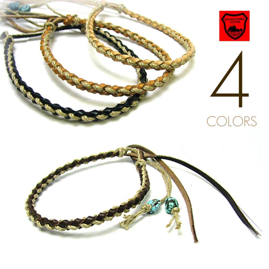 栃木レザー ヘンプ 麻 編み込み 天然ターコイズエンド仕上げ アンクレット メンズ レディース 両対応 Ank 003 アクセサリー Vaseera 通販 Yahoo ショッピング