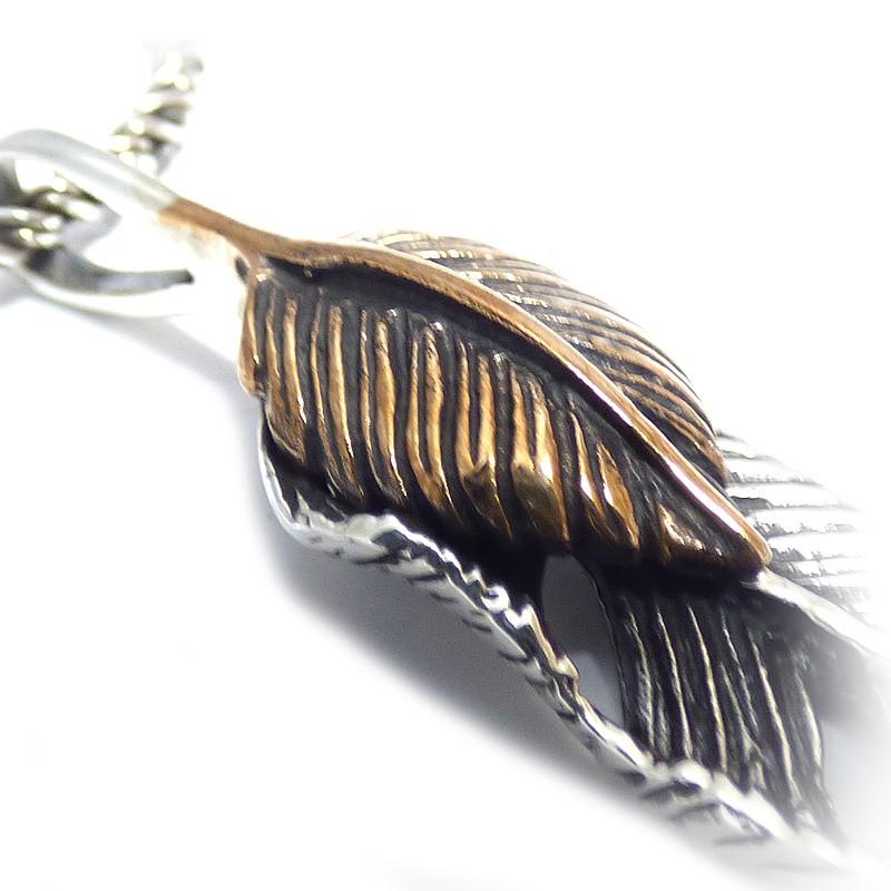 50mm ネイティブ・フェザー(羽根) ゴールドポイント シルバー925