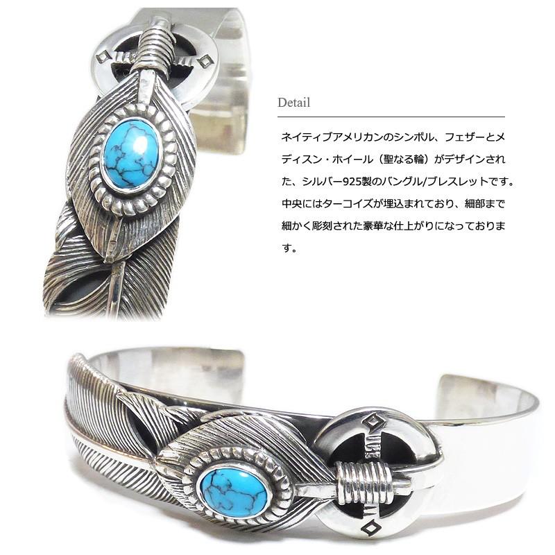 ネイティブアメリカン ターコイズフェザー＆メディスン・ホイール