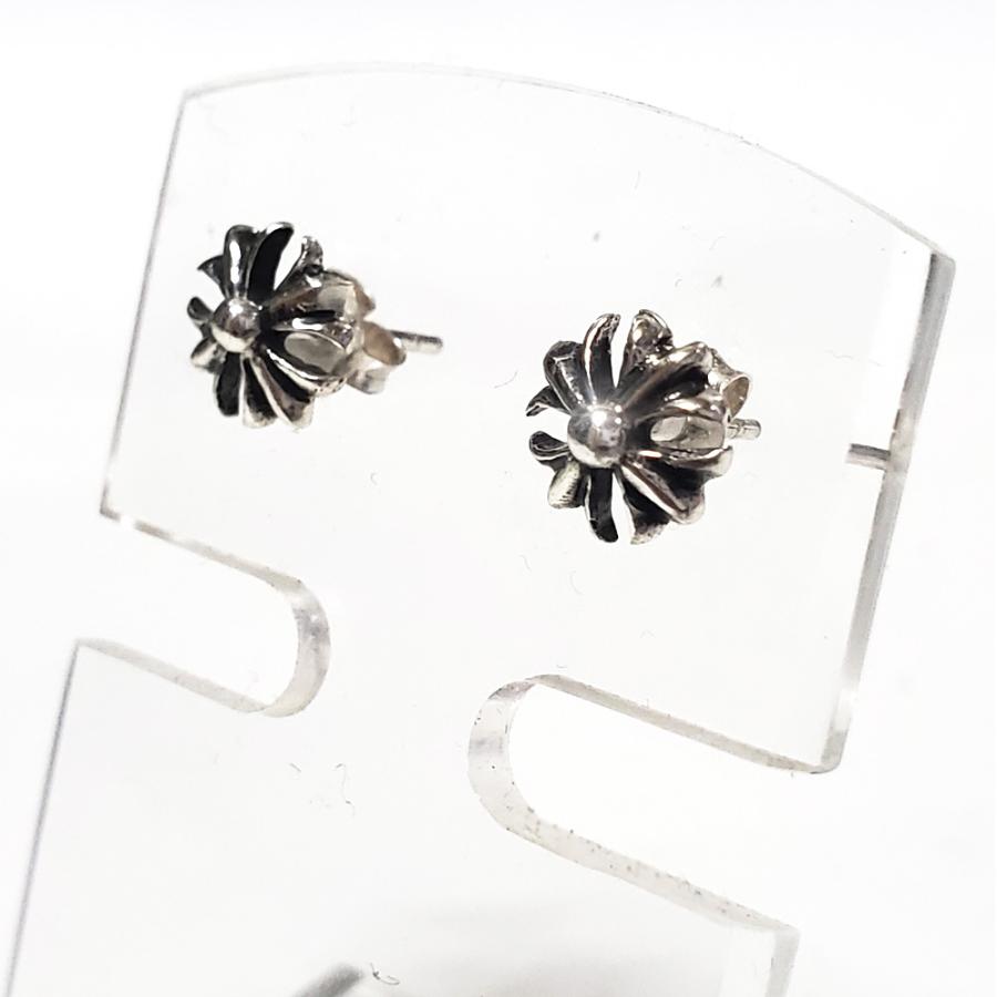 2個セット(両耳用) / メンズ ピアス 9mm フローラルクロス（クロス