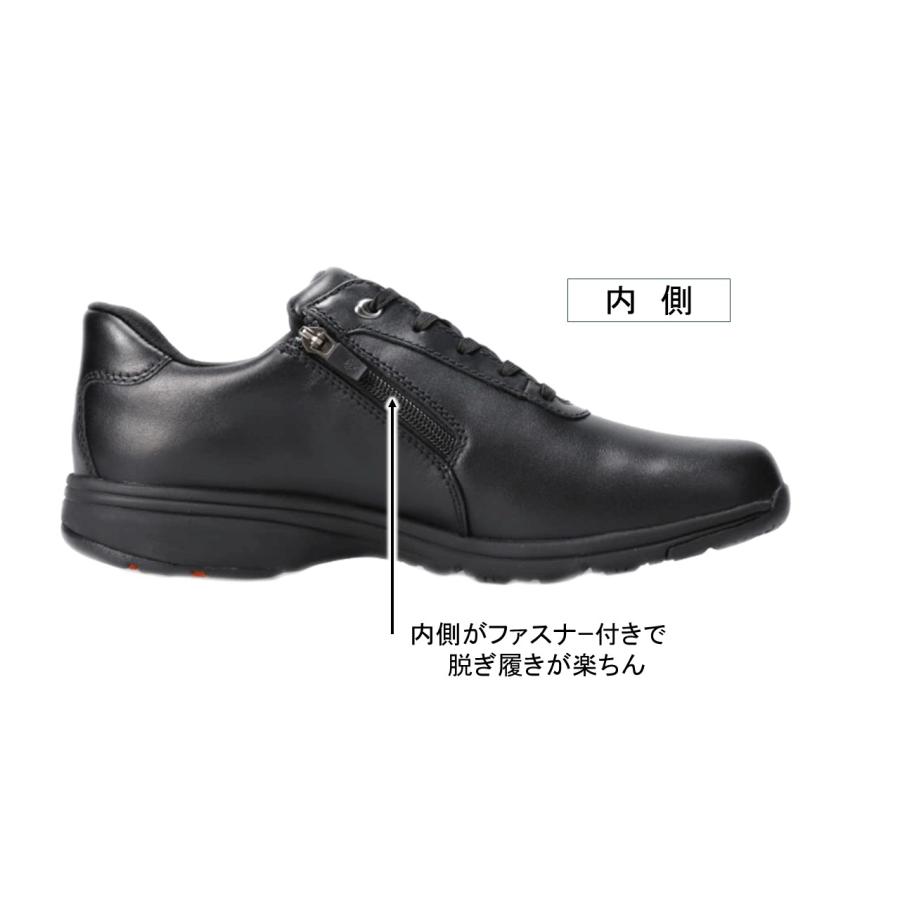 ASAHI　MEDICALWALK　アサヒ　メディカルウォーク　M025　ブラック　膝の予防　防水　防滑　軽量　サイドファスナー付　幅広4E　紳士革靴 | ASAHI Medical Walk | 02