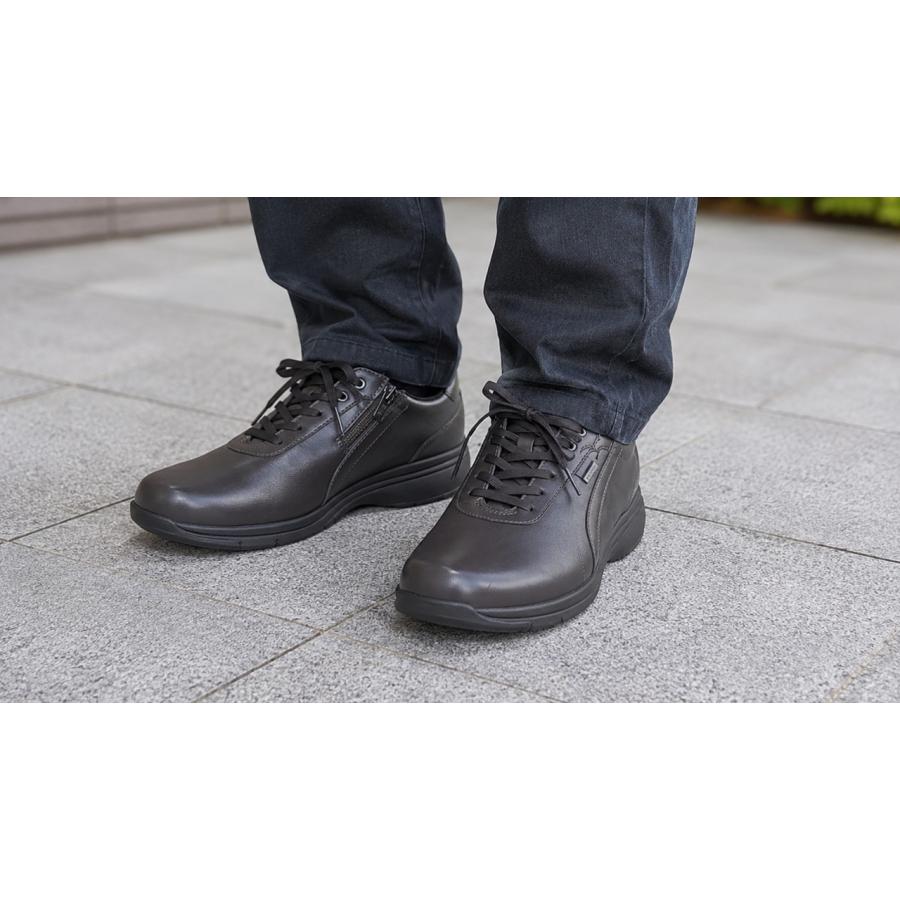 ASAHI　MEDICALWALK　アサヒ　メディカルウォーク　M025　ブラウン　膝の予防　防水　防滑　軽量　サイドファスナー付　幅広4E　紳士革靴 | ASAHI Medical Walk