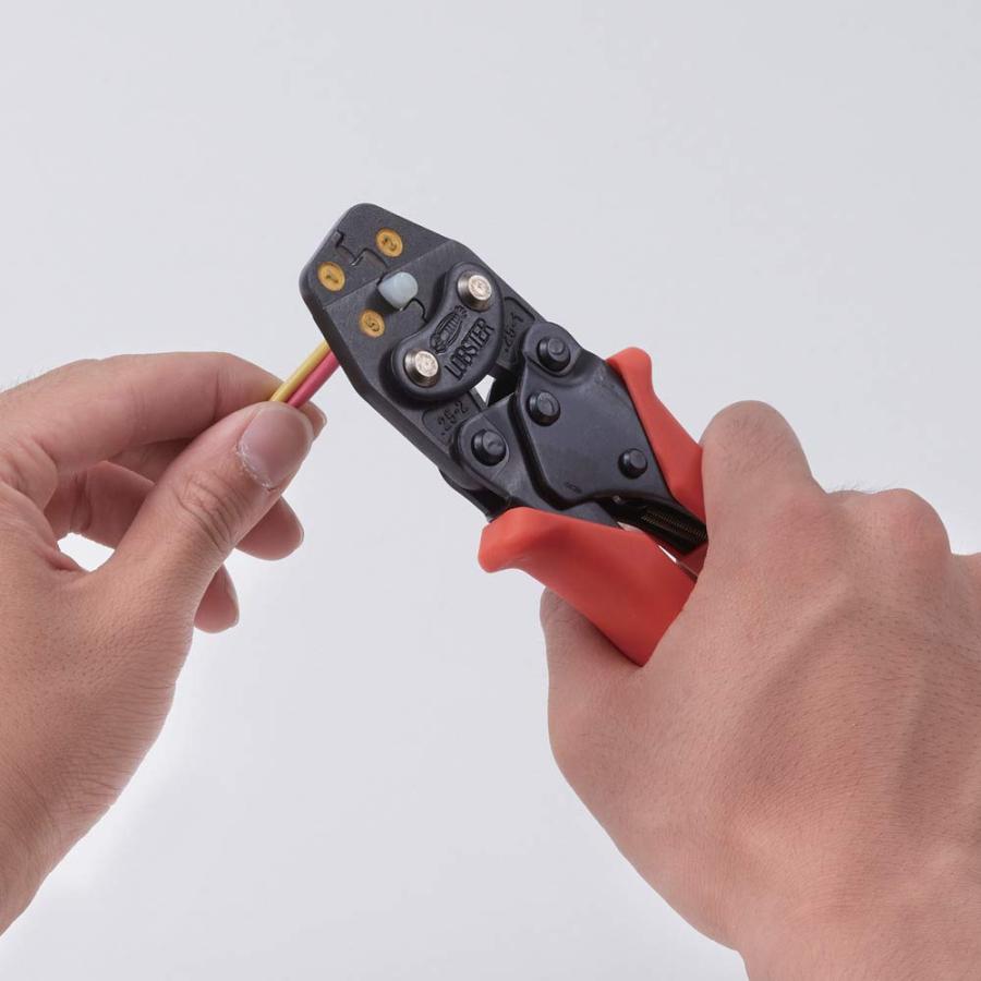 ロブテックス エビ 絶縁被覆付閉端接続子用ミニ圧着工具 使用