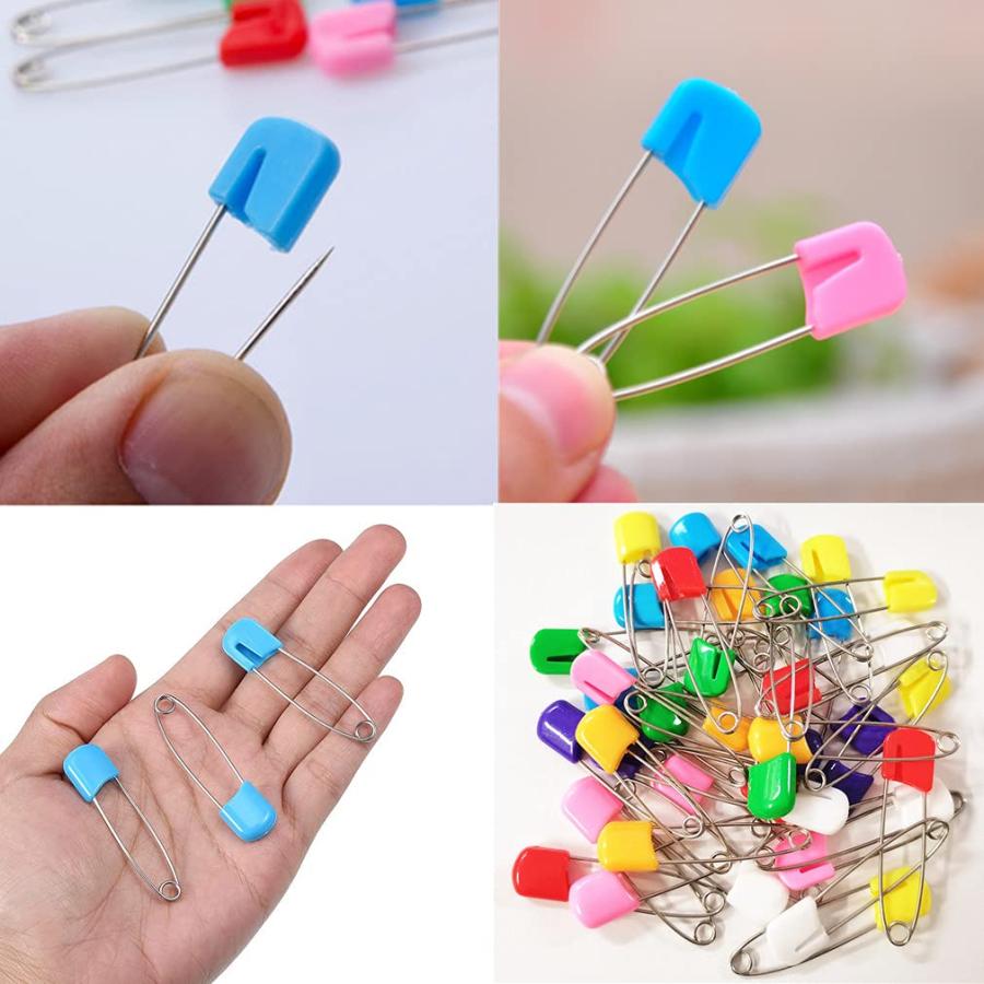 RuiChy 40個 赤ちゃん 安全ピン 、アソートカラー プラスチック