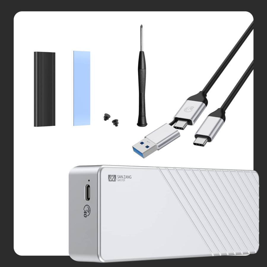 SAN ZANG M.2 SSD 外付けケース40Gbps 高速転送 USB4.0 NVMe M.2 SSD 