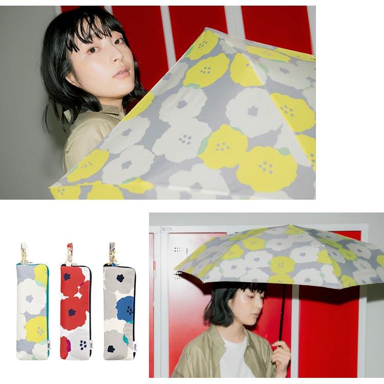 Wpc. 雨傘 折りたたみ傘 ピオニ ミニ ブルー 50cm レディース 晴雨兼用 フック付き 収納袋 大きく開く 持ち運びに便利 花柄 北欧 レトロ｜vastforest｜04