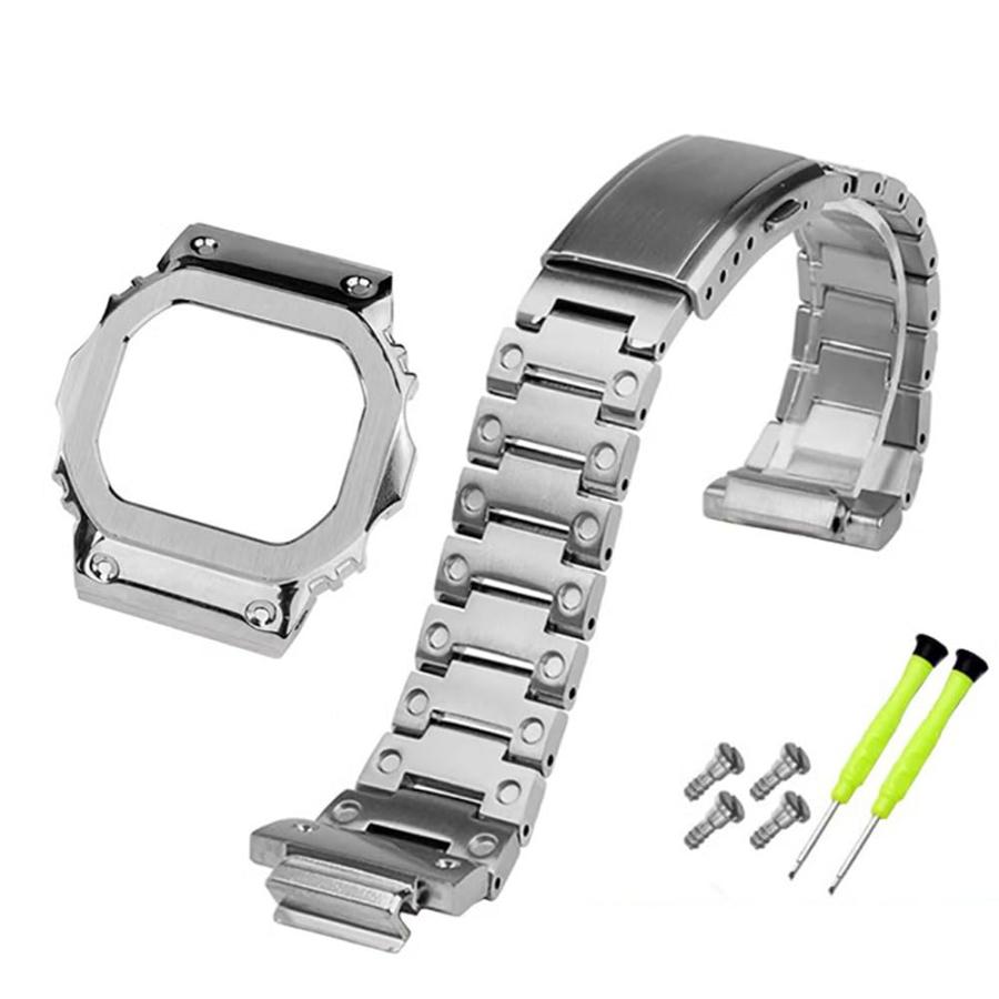 【美品！】 G-SHOCK GW-M5610  &社外エイジング加工メタルバンド 美品！】 G-SHOCK GW-M5610 &社外エイジング加工メタルバンド 美