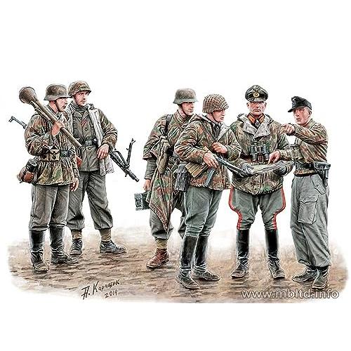 マスターボックス(Master Box) 1/35 ドイツ 戦闘兵士６体1945年 迷彩スモックスタイル上級将校+戦車兵他 プラモデル MB35162｜vastforest｜10