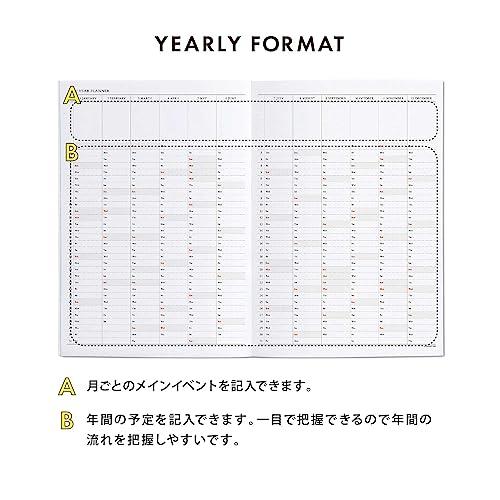 手帳 2024 ハイタイド 2024年3月始まり (4月始まり対応) コトン (A5 マンスリー) 月間 カーキ｜vastforest｜05