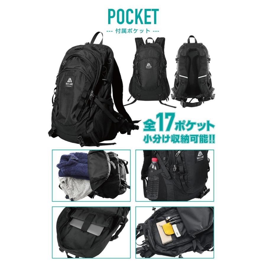 Vastland リュック リュックサック バックパック 大容量 45l Pc収納 レインカバー付き ブラック Vl0046 1 Vastland Yahoo 店 通販 Yahoo ショッピング