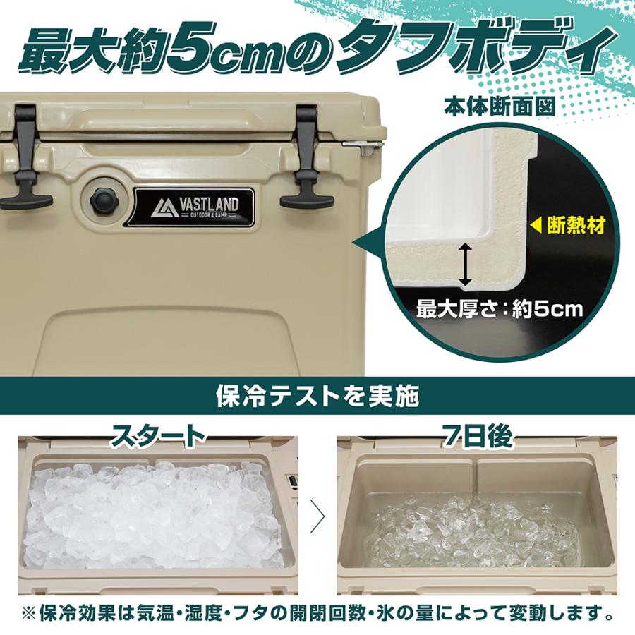 VASTLAND タフクーラーボックス 42.5L T型フックタイプ ロト