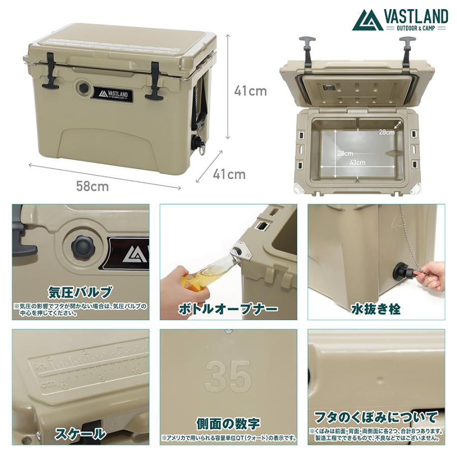 Vastland タフクーラーボックス33.1L オリーブ