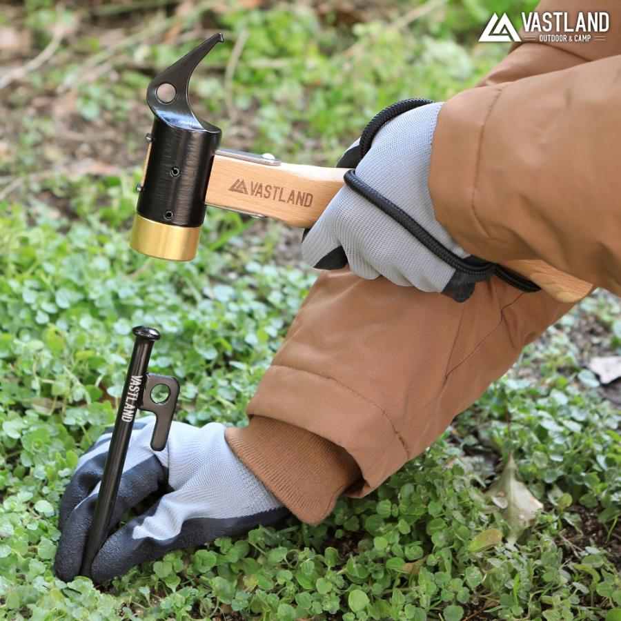 VASTLAND ペグハンマー ショート 小型 キャンプハンマー 立体形状設計 安全ストラップ付 爆買 | VASTLAND | 01