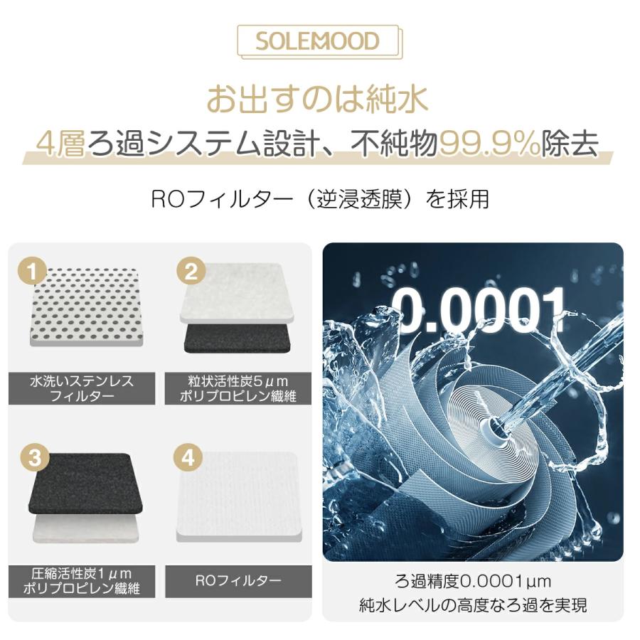SOLEMOOD 浄水型 RO カートリッジ 水 コーヒーメーカー 一体型 水温