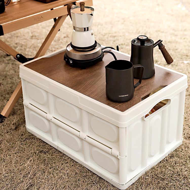 コンテナボックス 大型 屋外 折りたたみ 55L 収納ボックス 取っ手付き