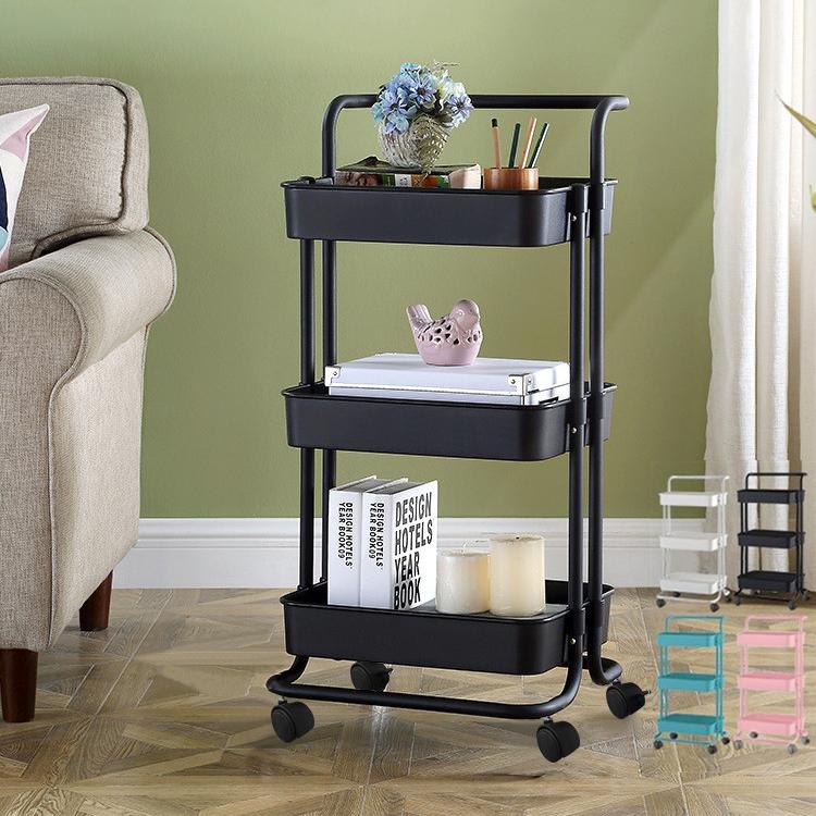 ヴィンテージ ワゴン キッチン トローリー 収納 キャスター スチール 1