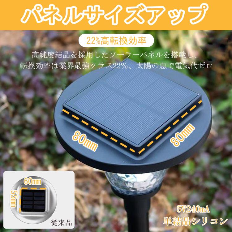 ソーラーライト 屋外 防水 2個セット ガーデンライト ソーラー IP65