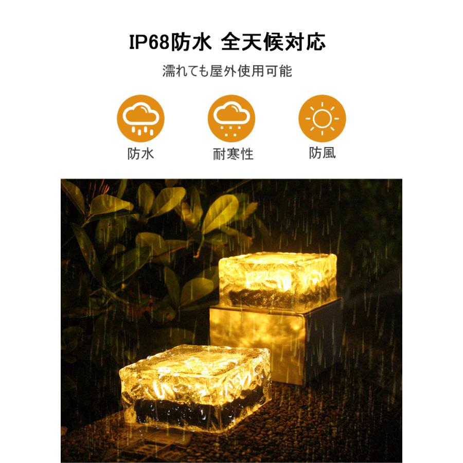4個セット ソーラーライト LED ガーデンライト 埋め込み 屋外 防水
