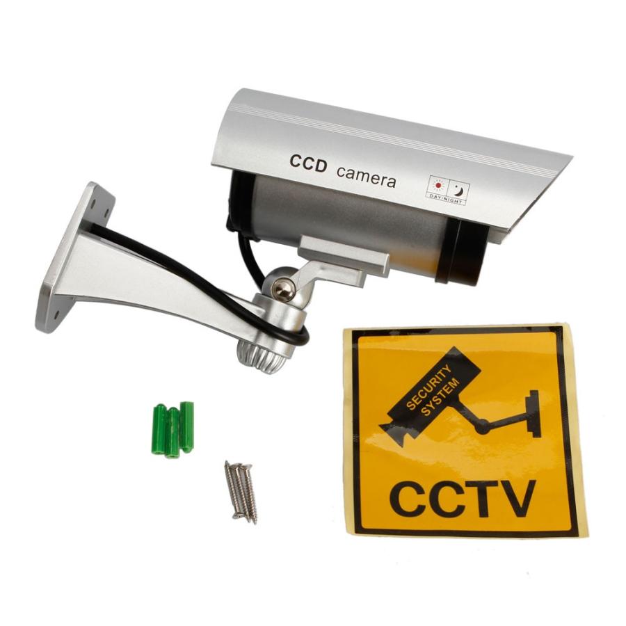 防犯カメラ ダミー 屋外 ダミーカメラ 防滴仕様 電池式 ダミー防犯