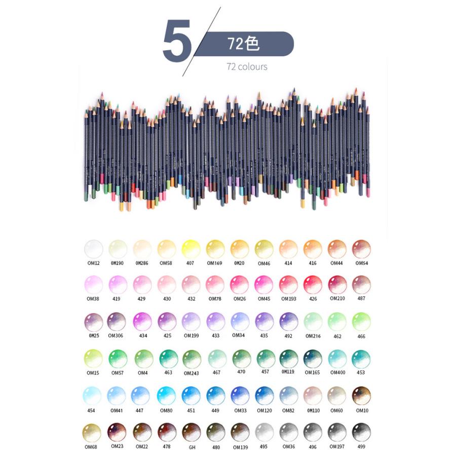 画材/水彩/色鉛筆 水彩色鉛筆 72色セット 色えんぴつ いろえんぴつ セット 色鉛筆 72色